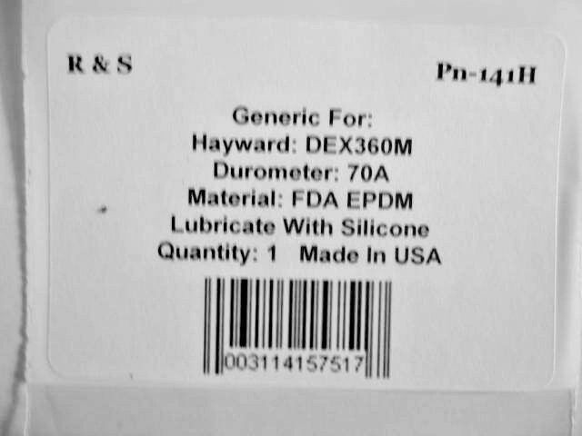 Hayward DEX360M, SwimClear/StarClear, Bulkhead O-Ring / R&S 141H / FDA NBR Mat. gallery