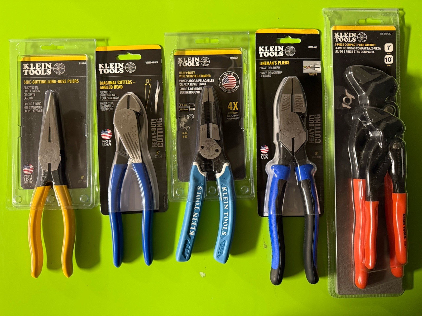 Klein Tools , 6 Assorted Pliers New In Packages. gallery