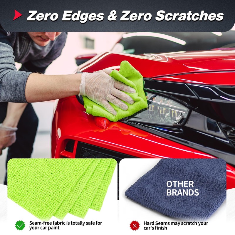 FIXSMITH Microfiber Cleaning Cloth, 100 Pack Shop Towels, Micro Fiber Cloth f... gallery