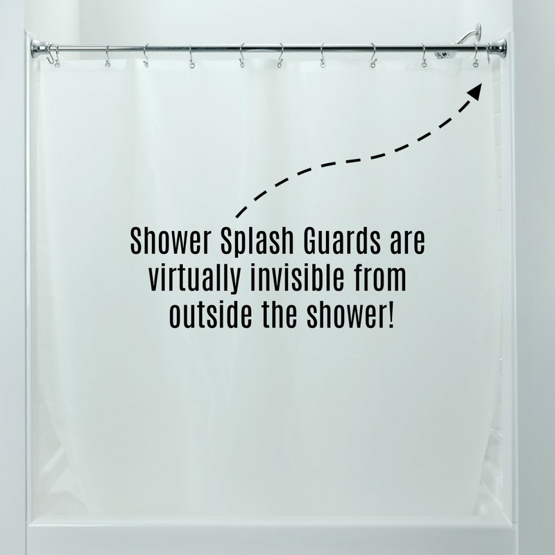 Shower Splash Guards (2 Per Pack) in Clear by SlipX Solutions gallery