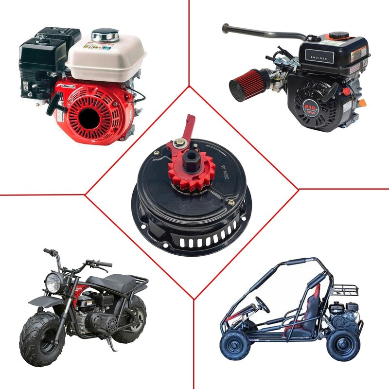 Fast Pull Start Hand Crank Assembly for 200cc Mini Bike, Go Kart, Honda 6.5HP En gallery