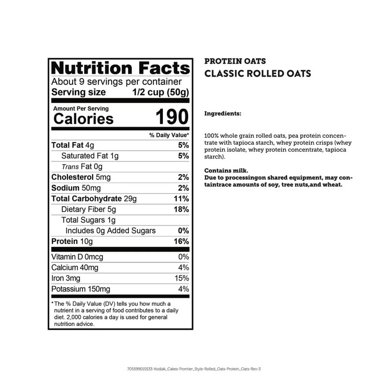 Kodiak Protein-Packed Classic Rolled Oats, 16 Oz Canister.. gallery