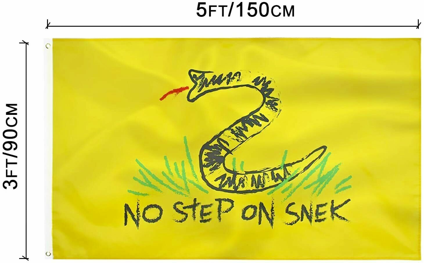 No Step On Snek Letter Flag Tea Party 3x5 Feet Yellow snake Banner flags gallery