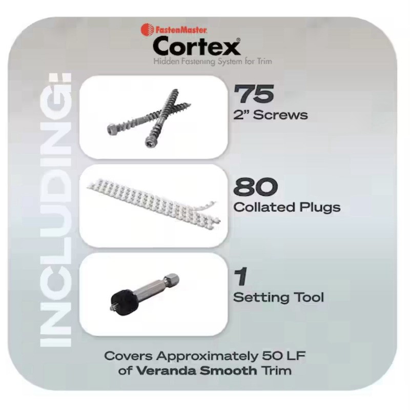 Veranda FastenMaster Collated Cortex Fastening System 2 in. Screws and Plugs NEW gallery