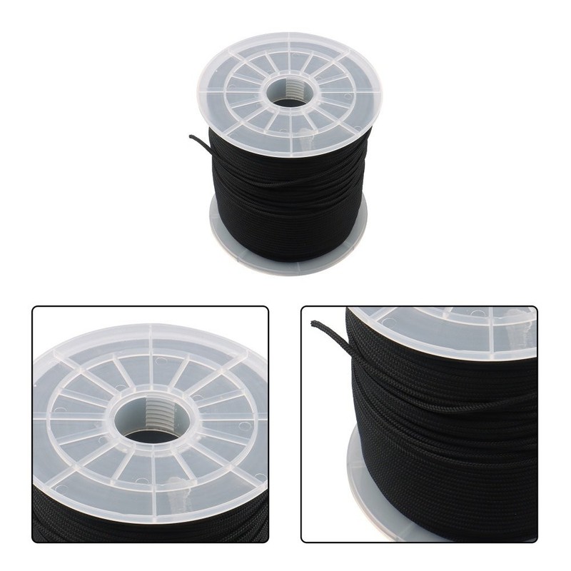 Black Nylon Solid Braid Rope High UV & Abrasion Resistance 1/8 Inch × 600ft gallery