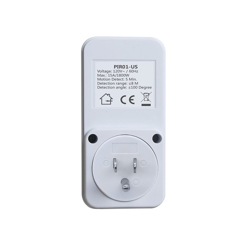 1800W PIR Sensor Power Socket Switch for Living Room and Garage Lights gallery