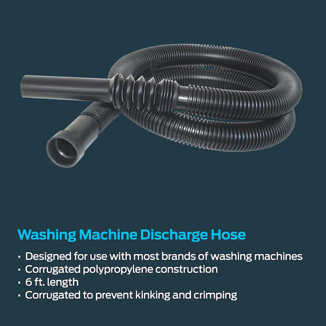 Eastman Universal Corrugated Washing Machine Drain Hose Fits 1, 1 1/8 & 1 3/4 in gallery