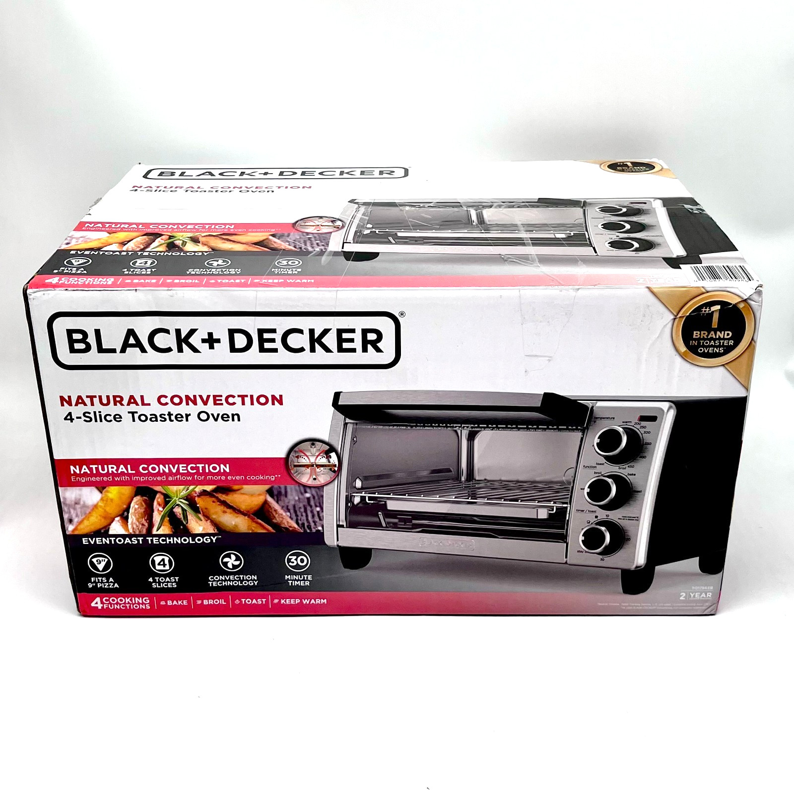 Black & Decker Natural Convection 4-Slice Toaster Oven 1150 Watts Model TO1756SB gallery