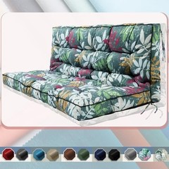 2-3 Seat Swing Replacement Cushion, Outdoor Bench Cushions 40x55in Green Flower