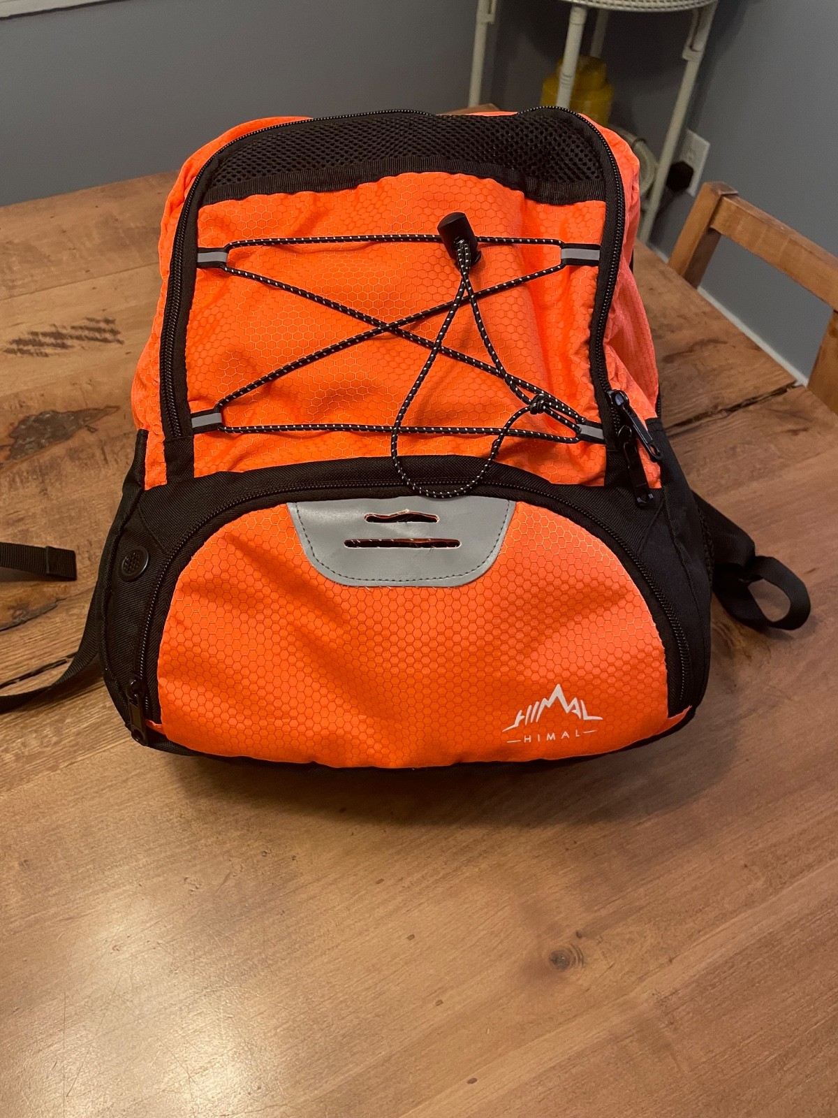 HIMAL backpack fluorescent orange large multi pockets, excellent condition