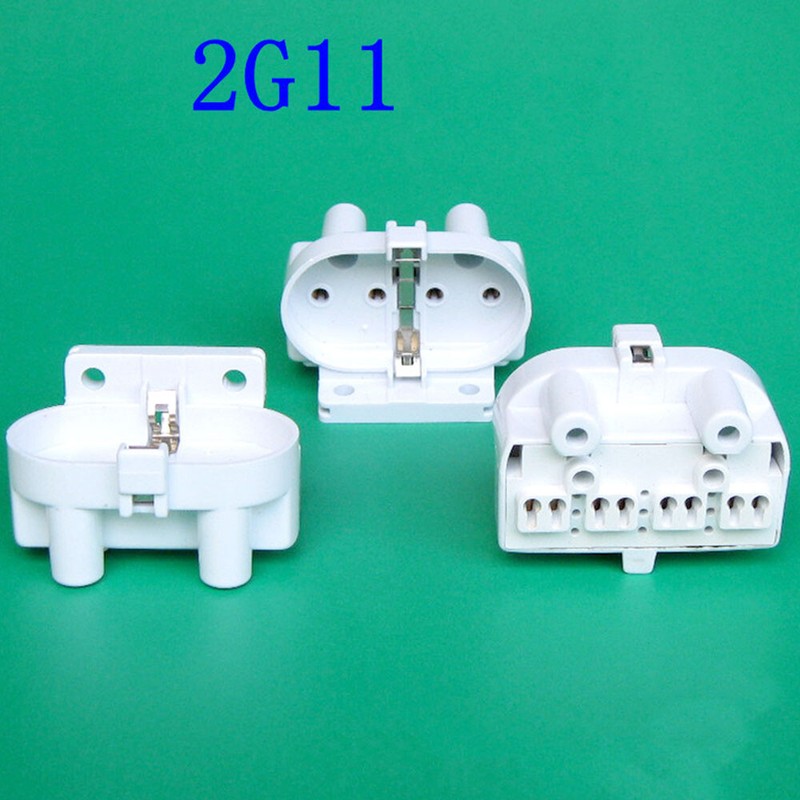 8X 2G11 AC 500V 2A For H Light Socket Base For Fluorescent PL Tube Lamp Holder gallery