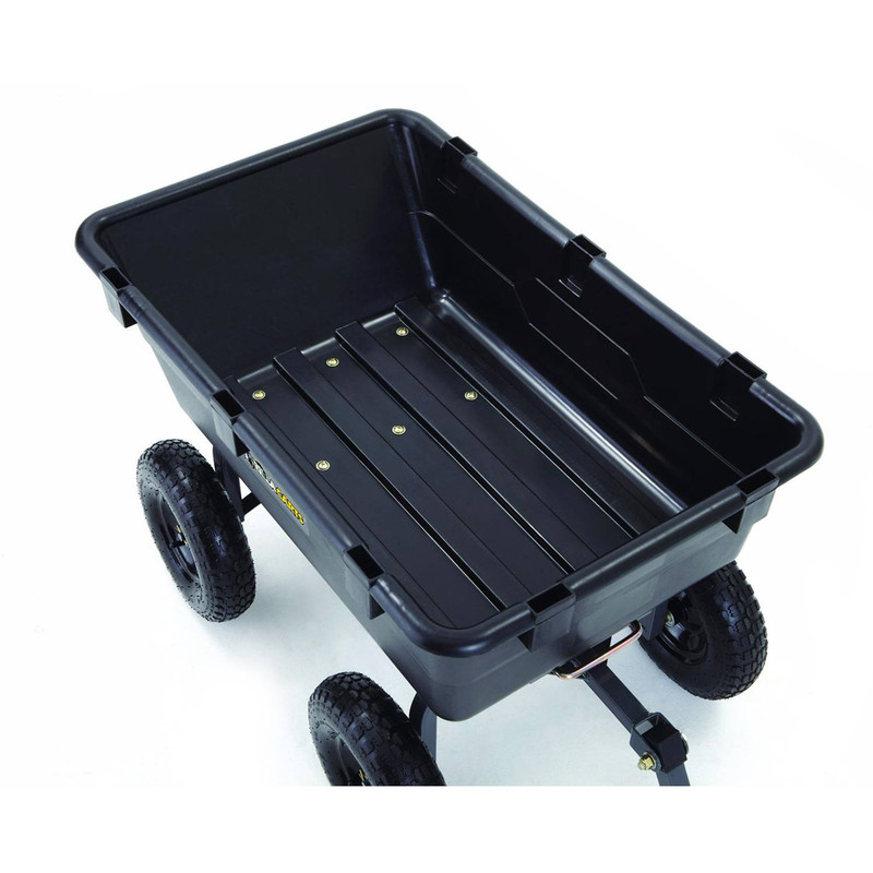 Gorilla Poly Dump Carts 1200-Lb Capacity 13" Tires 4-Wheeled Wagon Heavy-Duty gallery