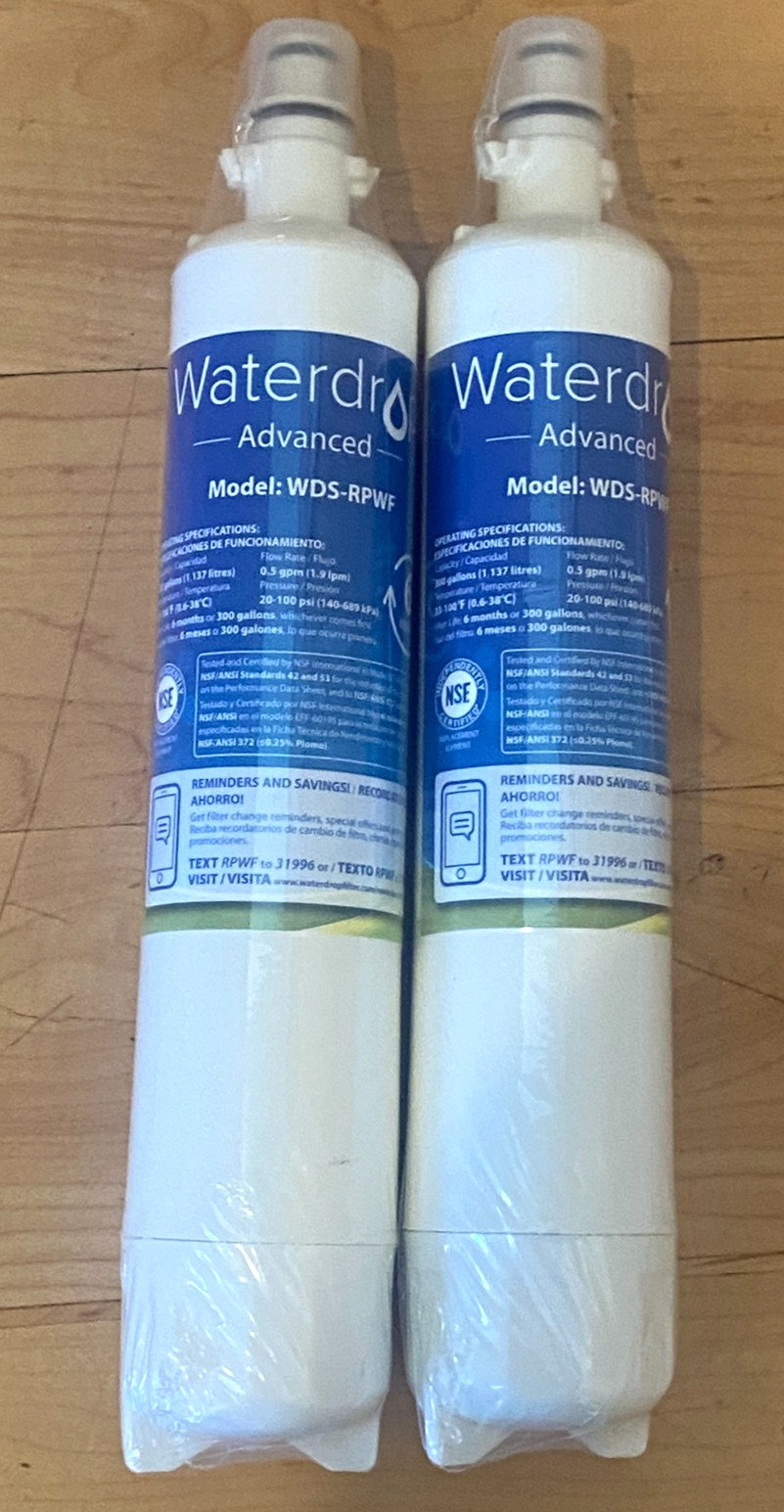 New Waterdrop WDS-RPWF Refrigerator Water Filter Replacement for GE 2 Pack gallery