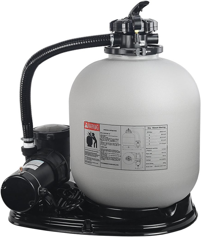 Xtremepowerus 19" Sand Filter 1.5HP Pump 4500 GPH Swimming Pumps System & Filter gallery