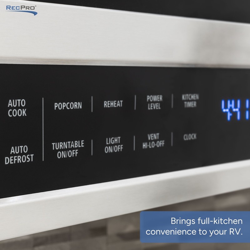 RecPro RV High Pointe 24" Over the Range Microwave | Stainless Steel 1.4 Cu. Ft gallery