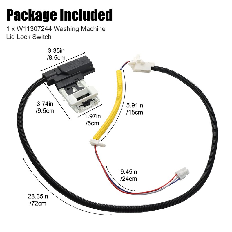 Lid Lock Switch Compatible with Whirlpool Maytag Washer W11307244 W10682535 Tool gallery