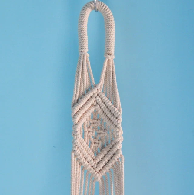 Macrame Plant Hanger – Handmade Cotton Rope Hanging Planter Holder for Outdoor gallery