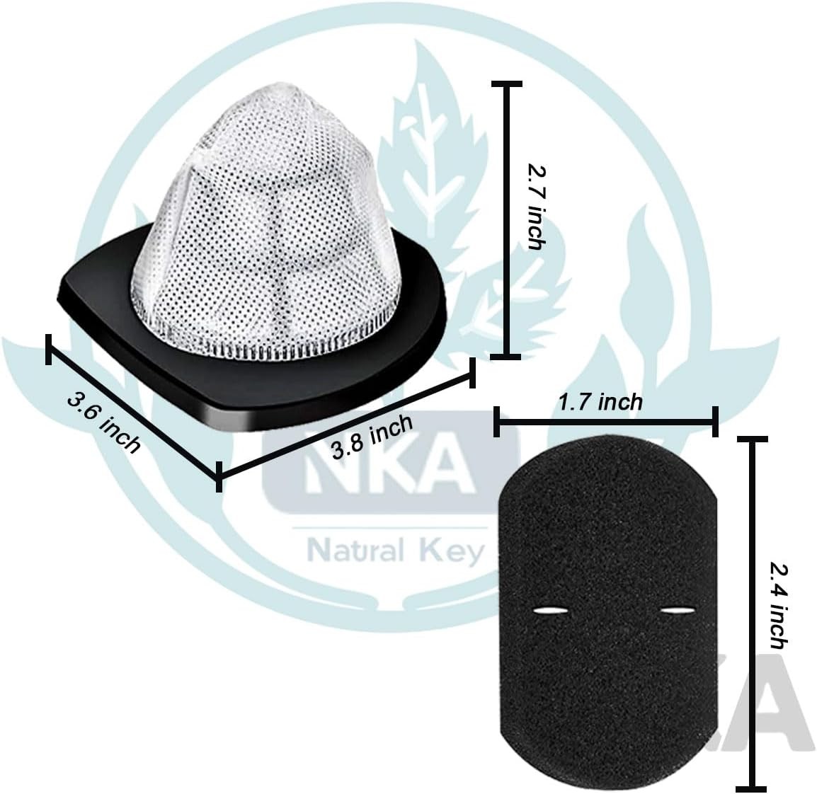 6 Pack 2030 Vacuum Filters 12 Foam Filters with Brush Compatible with l 3 in 1 gallery