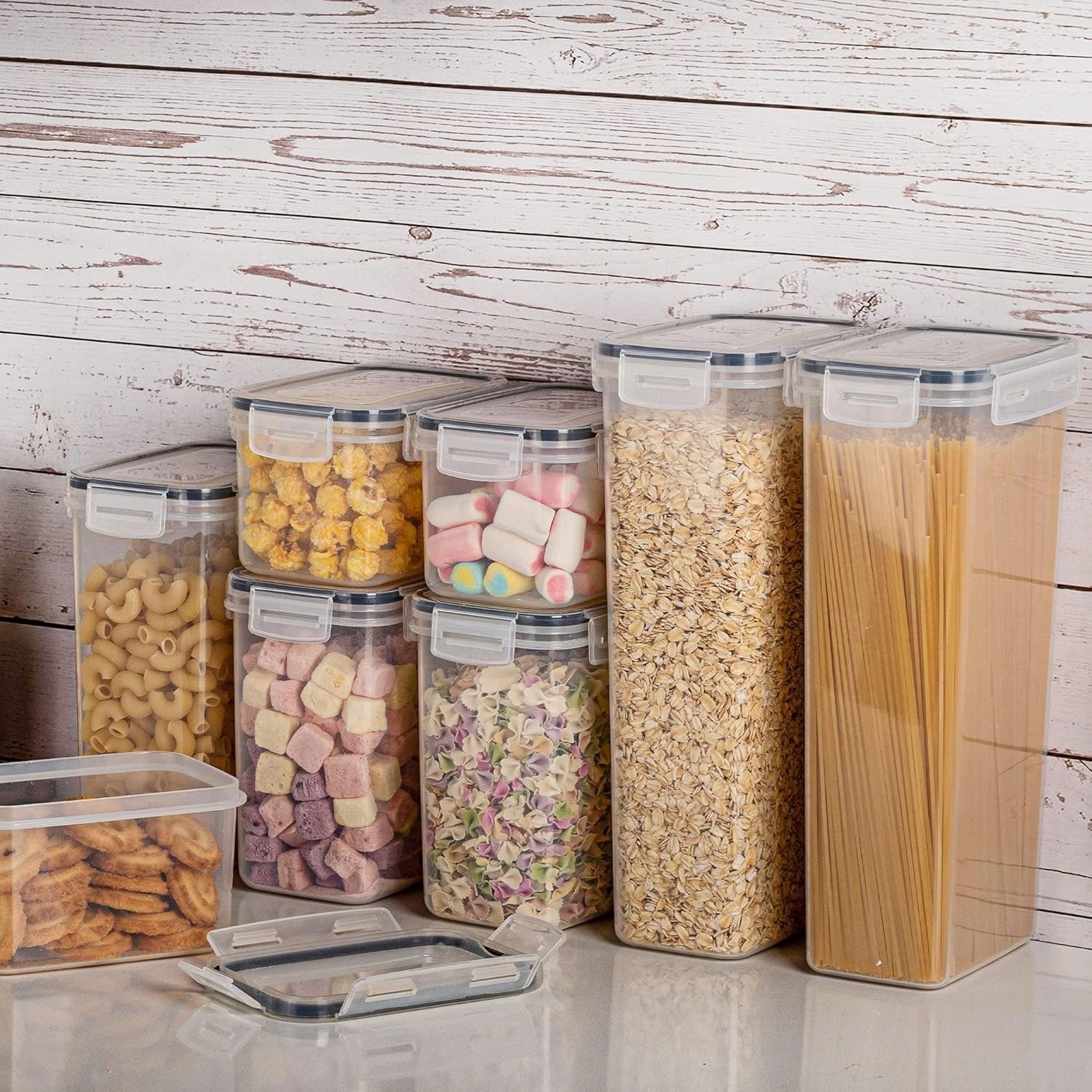 Airtight Food Storage Containers with Lids, Vtopmart 24 pcs Plastic, Black gallery
