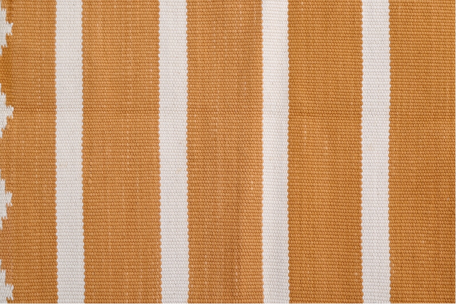 Handmade Cotton Dhurrie Rug.2x3ft. 60x90cm Reversible Natural Rug Mustard Yellow gallery
