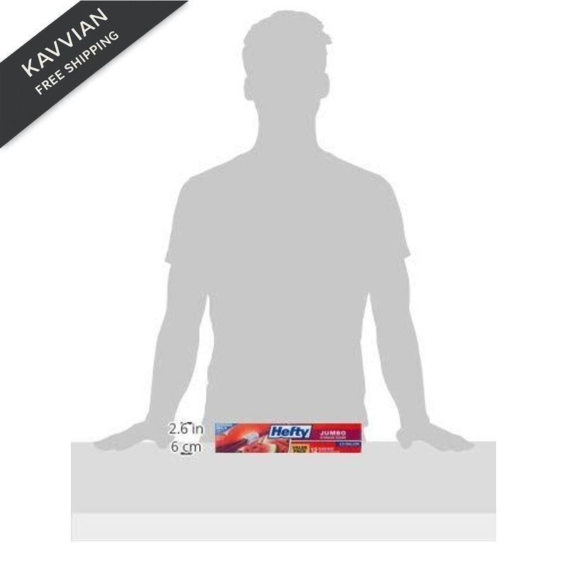 Hefty Slider Jumbo Storage Bags, 12 Count, 2.5 12 Count (Pack of 1), Clear gallery