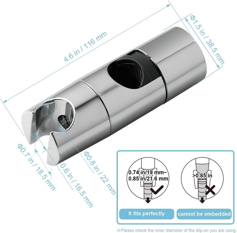 Shower Head Holder, Adjustable 0.75-1.00 in19-25 mm Diameter Hand Shower Hold... gallery