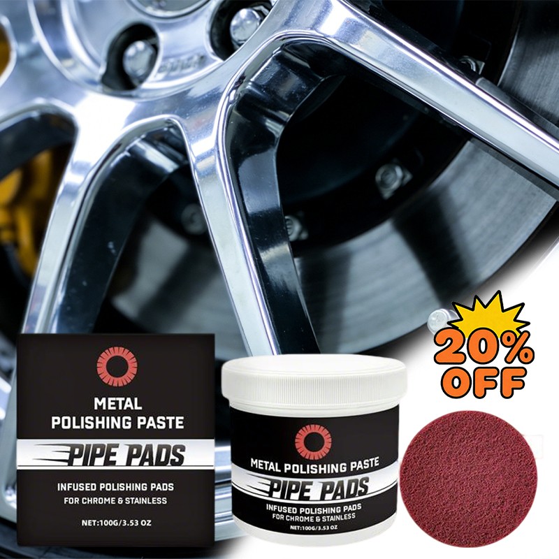 Metal Polish Paste Protectant Scratch Remover Pipe Infused Polishing Pads100g gallery