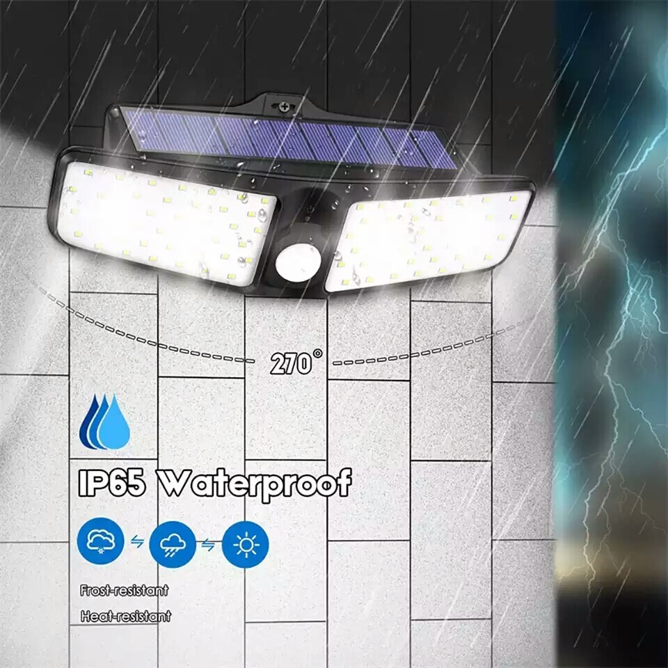 Waterproof 100 LED Solar Powered Light Outdoor PIR Motion Sensor Garden Security gallery