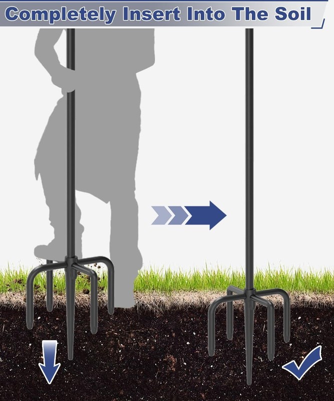 Upgrade 4-Hook Shepherds Hooks for Outdoor with Plastic Tube, 76" Heavy Duty Bir gallery