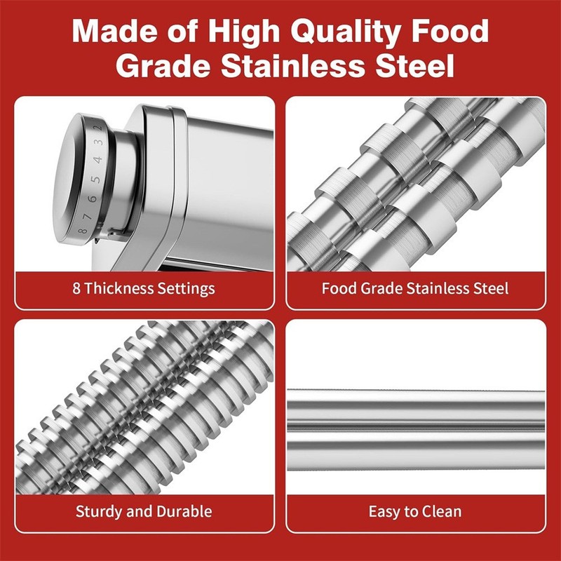 Pasta Maker Spaghetti Roller Vertical Stand Mixer Attachment Set For KitchenAid gallery