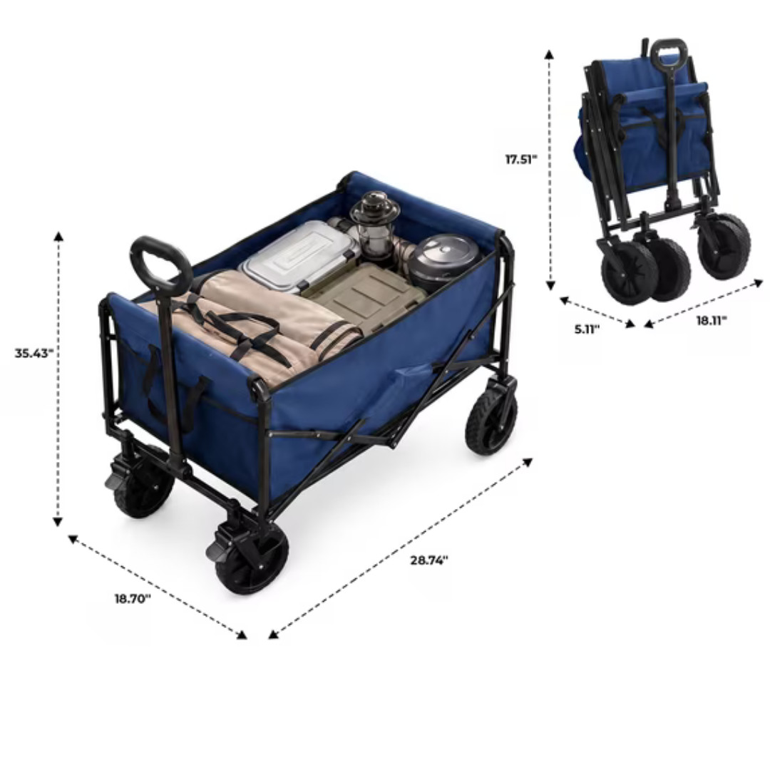 Alvantor Wagons Carts Foldable, 67L 220LBS Capacity Heavy Duty Collapsible Cart gallery