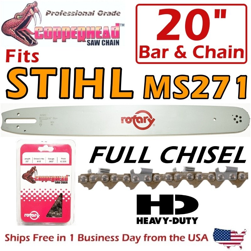 COPPERHEAD 20" Bar & PRO Chain - STIHL MS271 FARMBOSS - 26RS-81 / 3003 008 6821 gallery