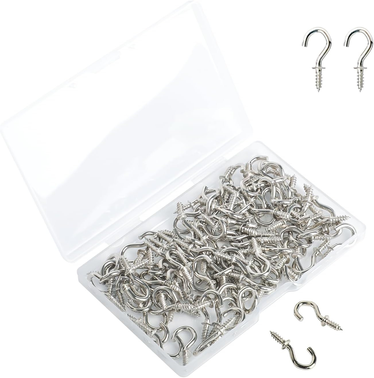 100 Pcs Small Screw Hooks, 1/2 Inch Screw-In Hooks Copper Plated Metal Cup Hooks gallery