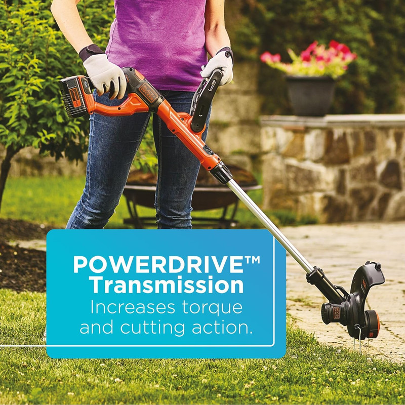 Black+Decker 40V MAX 13 Inch String Trimmer and Lawn Edger with Battery and Char gallery