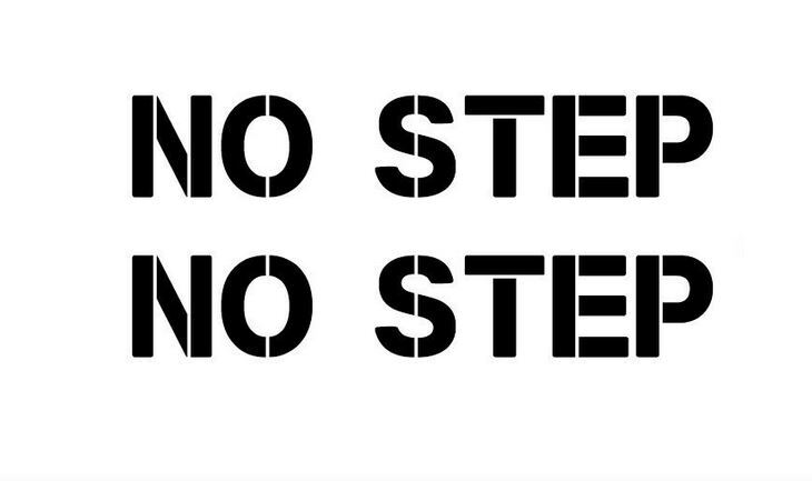 (2) NO STEP Sticker Decal Car Truck Vinyl Decal For Splitter Lip Pair of 2- gallery