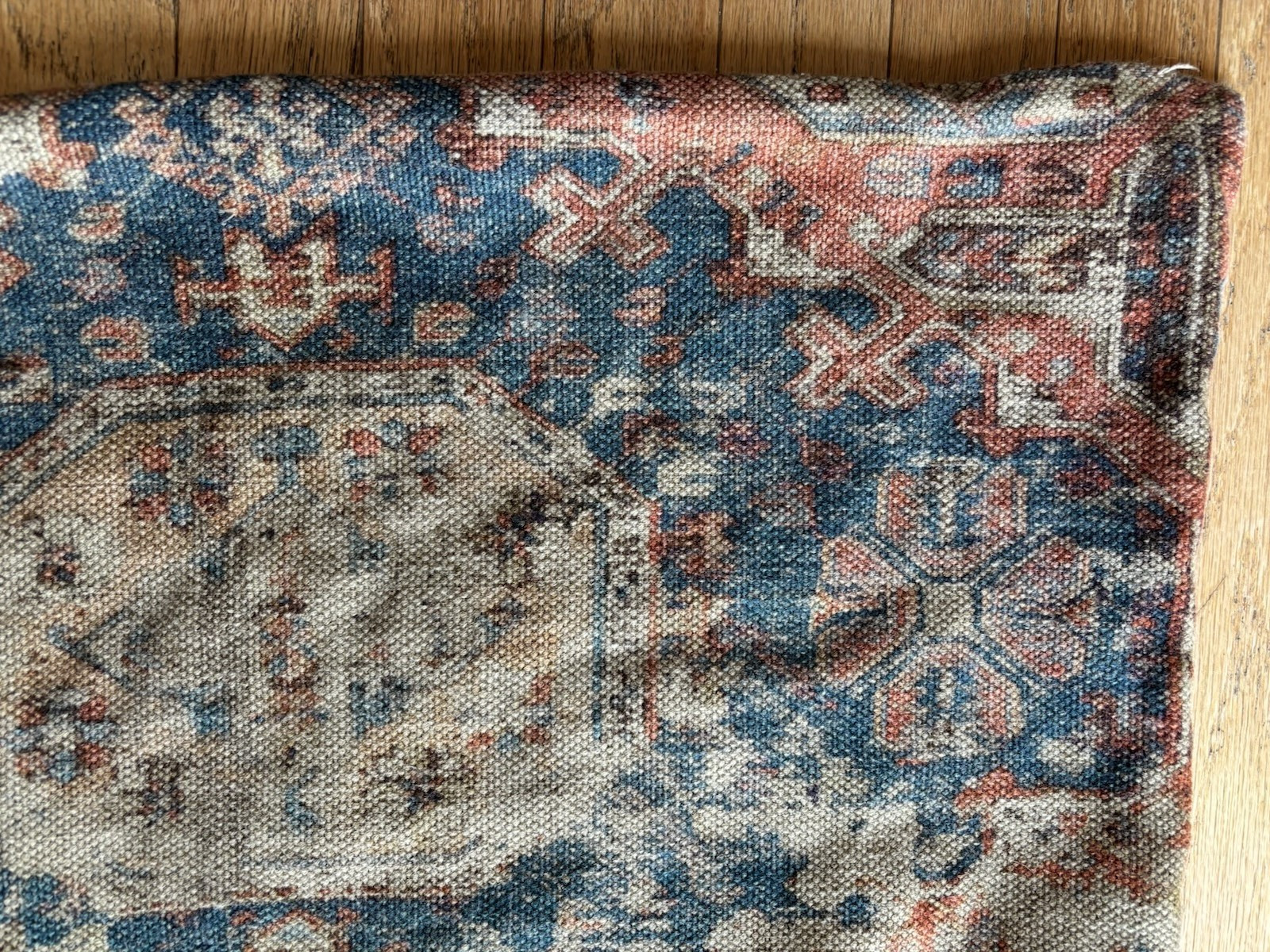 Pottery Barn Lumbar Decorator Throw Pillow Cover Navin Asian Rug Blue Rust Beige gallery
