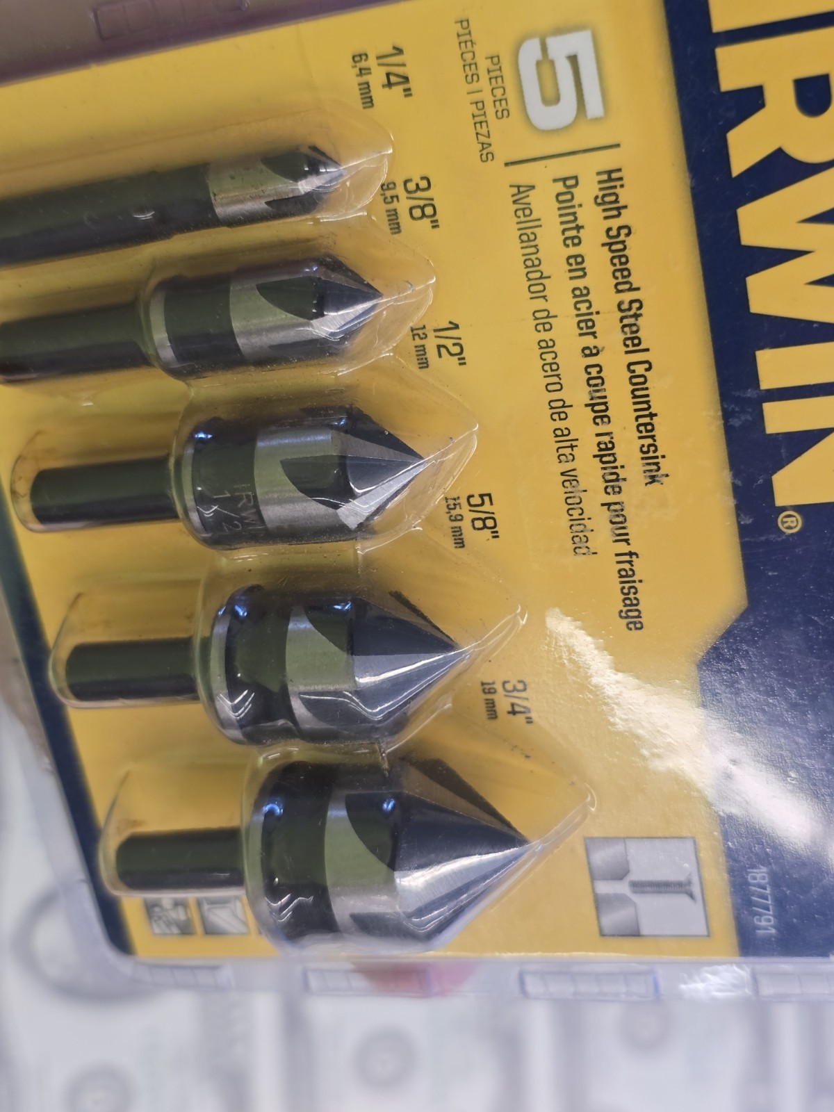 IRWIN Tools High Speed Black Oxide Countersink Drill Bit, 5-Piece Set 1877791 gallery