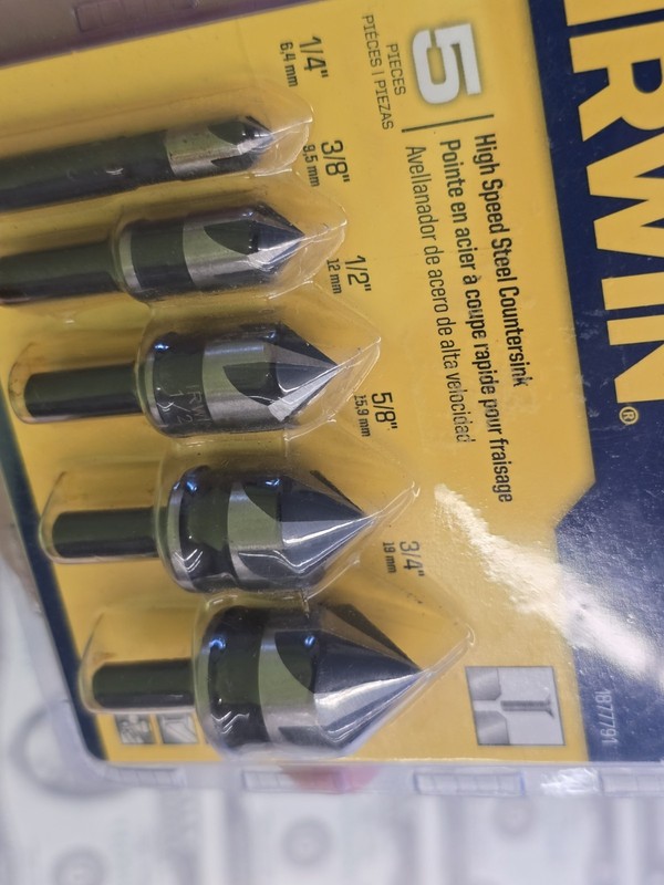 IRWIN Tools High Speed Black Oxide Countersink Drill Bit, 5-Piece Set 1877791 gallery
