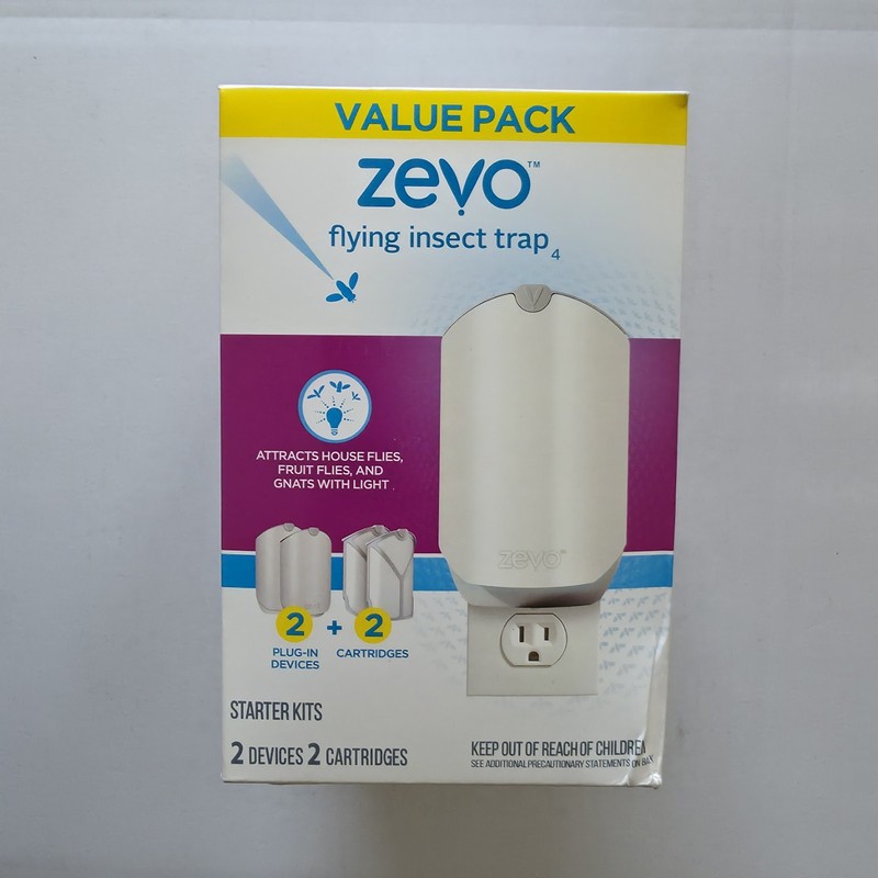Zevo - Flying Insect Trap Value Pack - 2 Plug-in Devices + 2 Refill Cartridges gallery