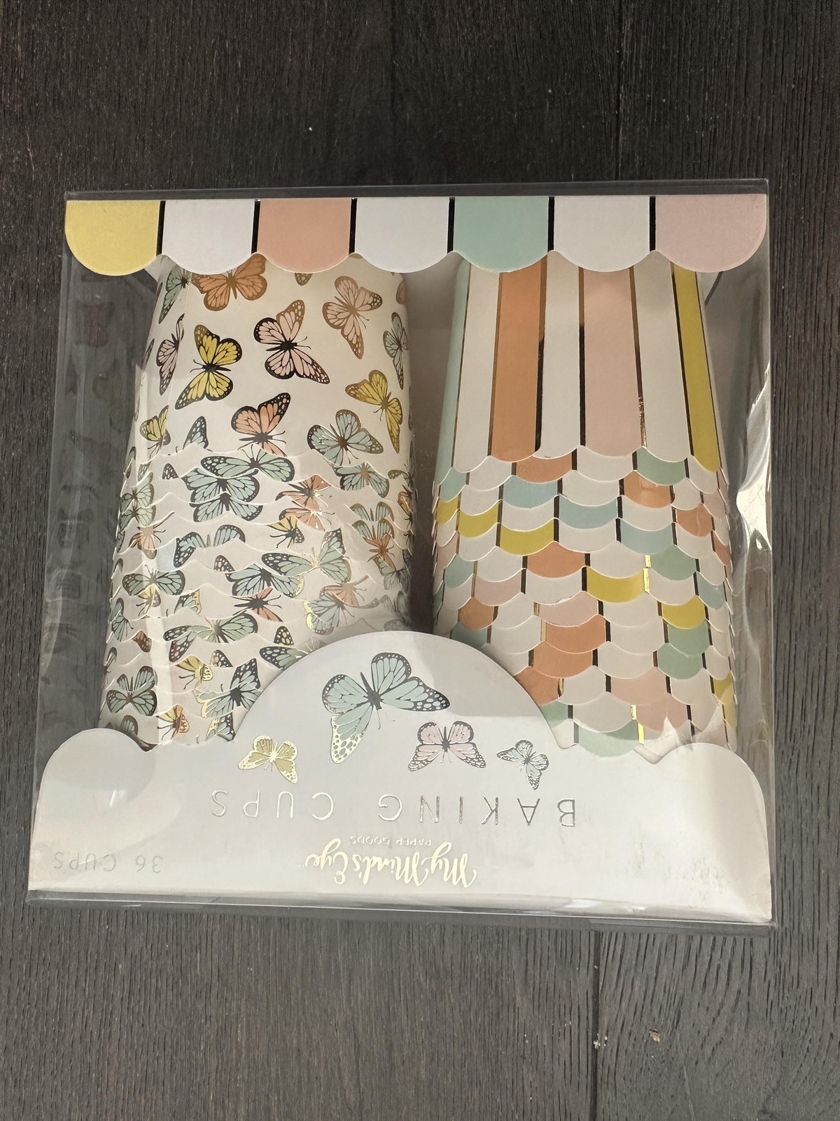 My Mind's Eye Baking Cups 34 Cupcake Liners 5 Oz Butterfly Pastel Multicolor gallery