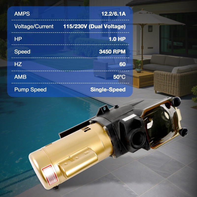 Single Speed Super Pump for Hayward SP2607X10 Pool Pump W3SP2607X10 gallery