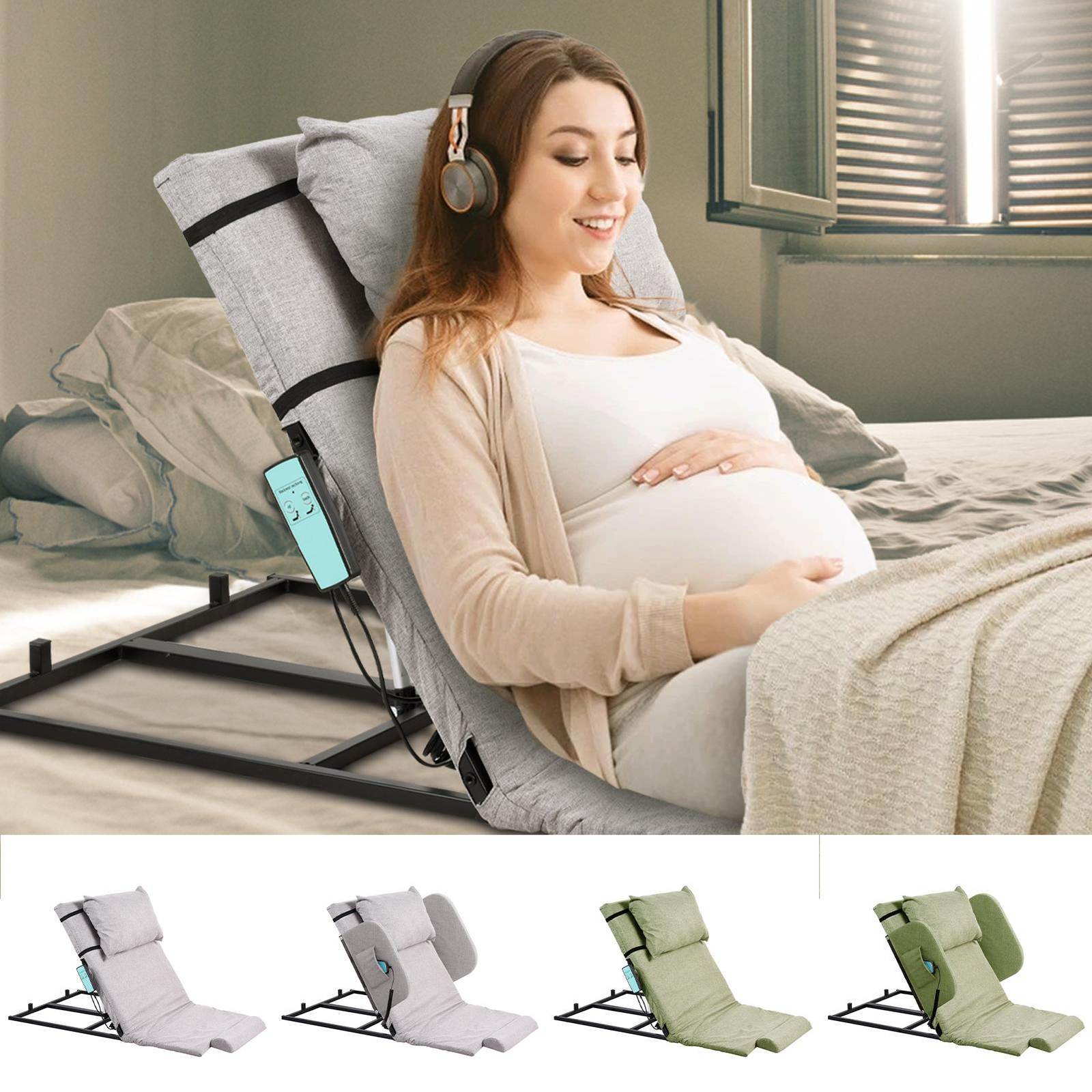 Electric Lifting Bed Backrest 2-80° Adjustable Back Rest Support gallery