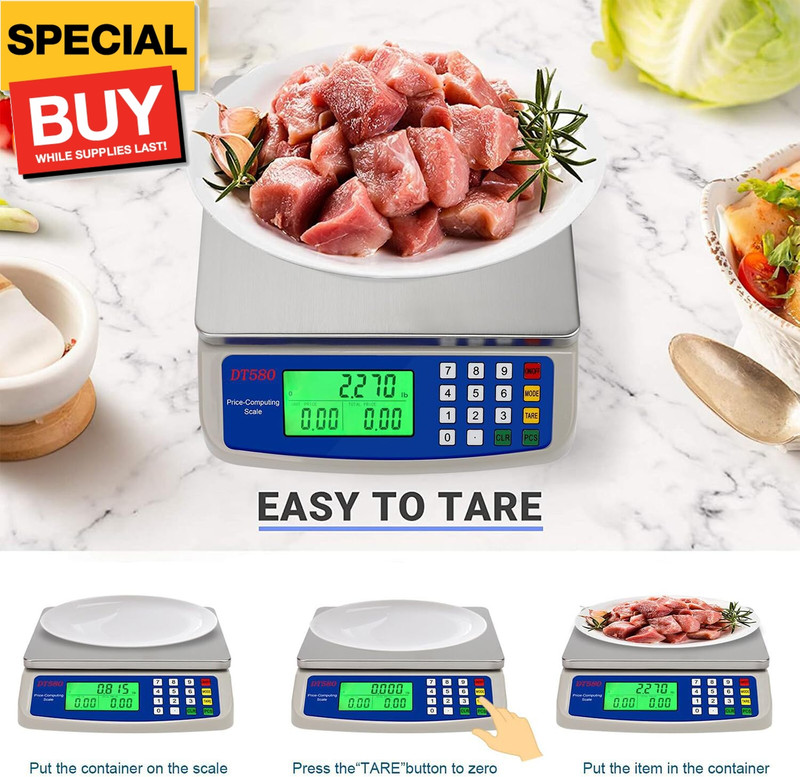 Large Digital Kitchen Scale 30KG Commercial Food Scale 66LB for Baking Bread Mea gallery