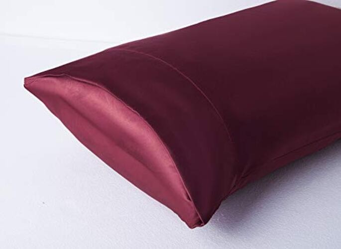 Lanest Housing Satin-Silk Pillowcase Queen, Red Standard/Queen Scarlet Red gallery