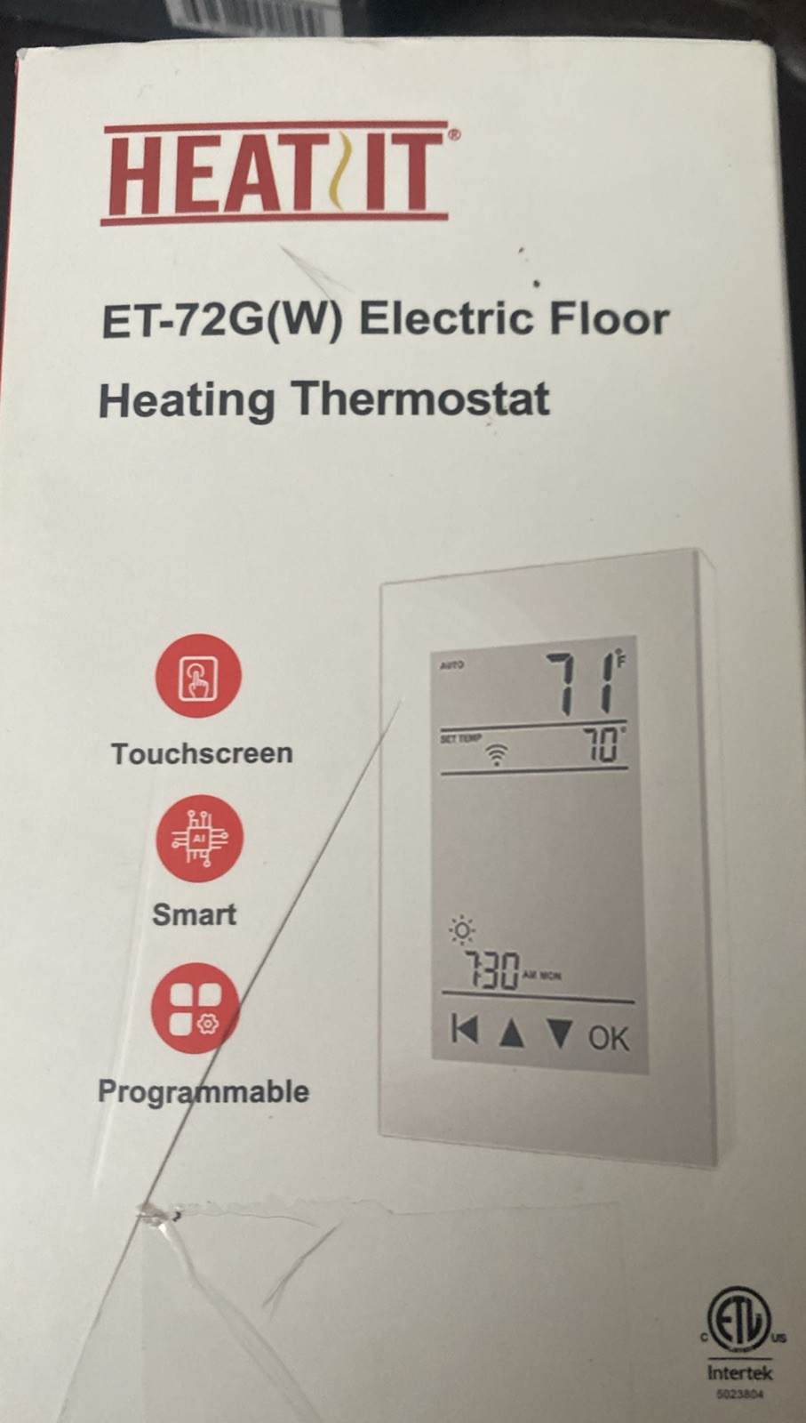 HEATIT ET-72G(W) Digital Programmable Thermostat with Large LCD Display gallery