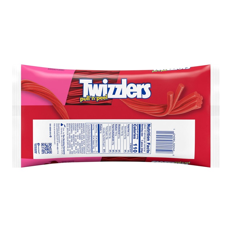 Twizzlers, Pull 'N' Peel Cherry Flavored Licorice 14 Ounce (Pack of 1), Red gallery