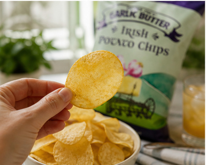 4 pack-Trader Joe's Garlic Butter Irish Potato Chips 5.5oz gallery