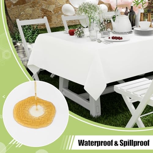 Disposable Table Cloth - 36 Pack, 54 x 108 Inch 54" x 108" - 36 Packs White gallery