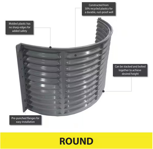 37 In. X 24 In. round Plastic Window Well gallery