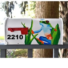Custom Hand Painted Rain Tree Frog Mailbox